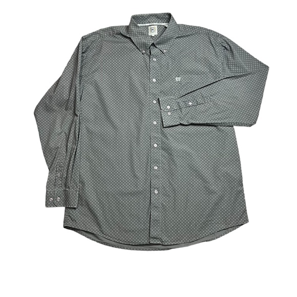 Cinch button down western shirt Men’s XL in grey geometric - Picture 2 of 8